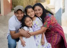 Latino family spending time together